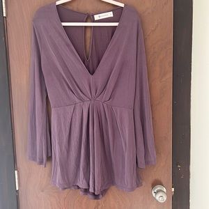 Impeccable Pig plum romper Sz L